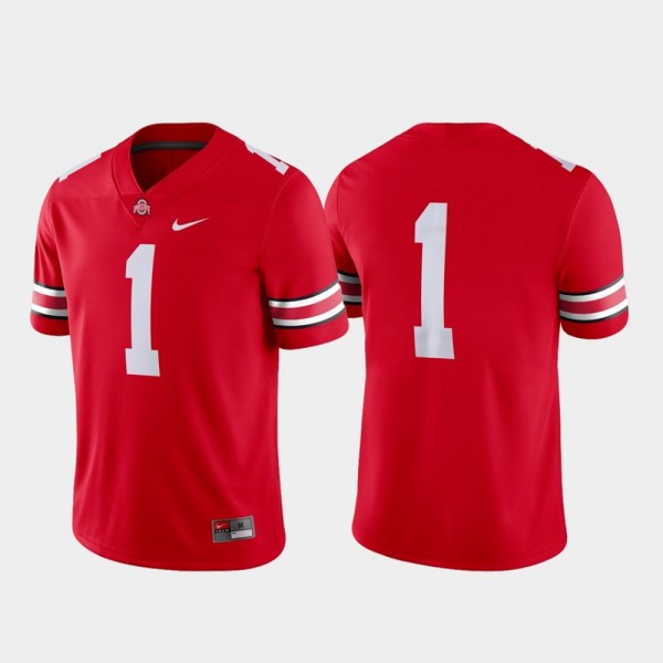 Ohio State Buckeyes #1 Game College Football Men Jersey - Scarlet
